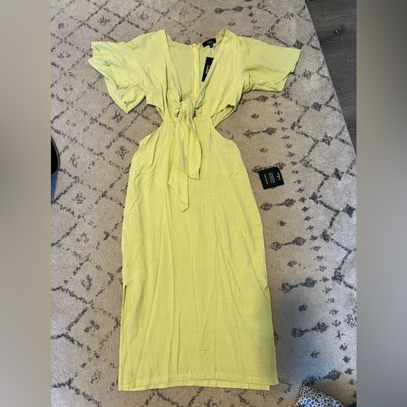 Lulu's | Dresses | Summer Journey Light Green Tiefront Cutout Midi Dress |  Poshmark